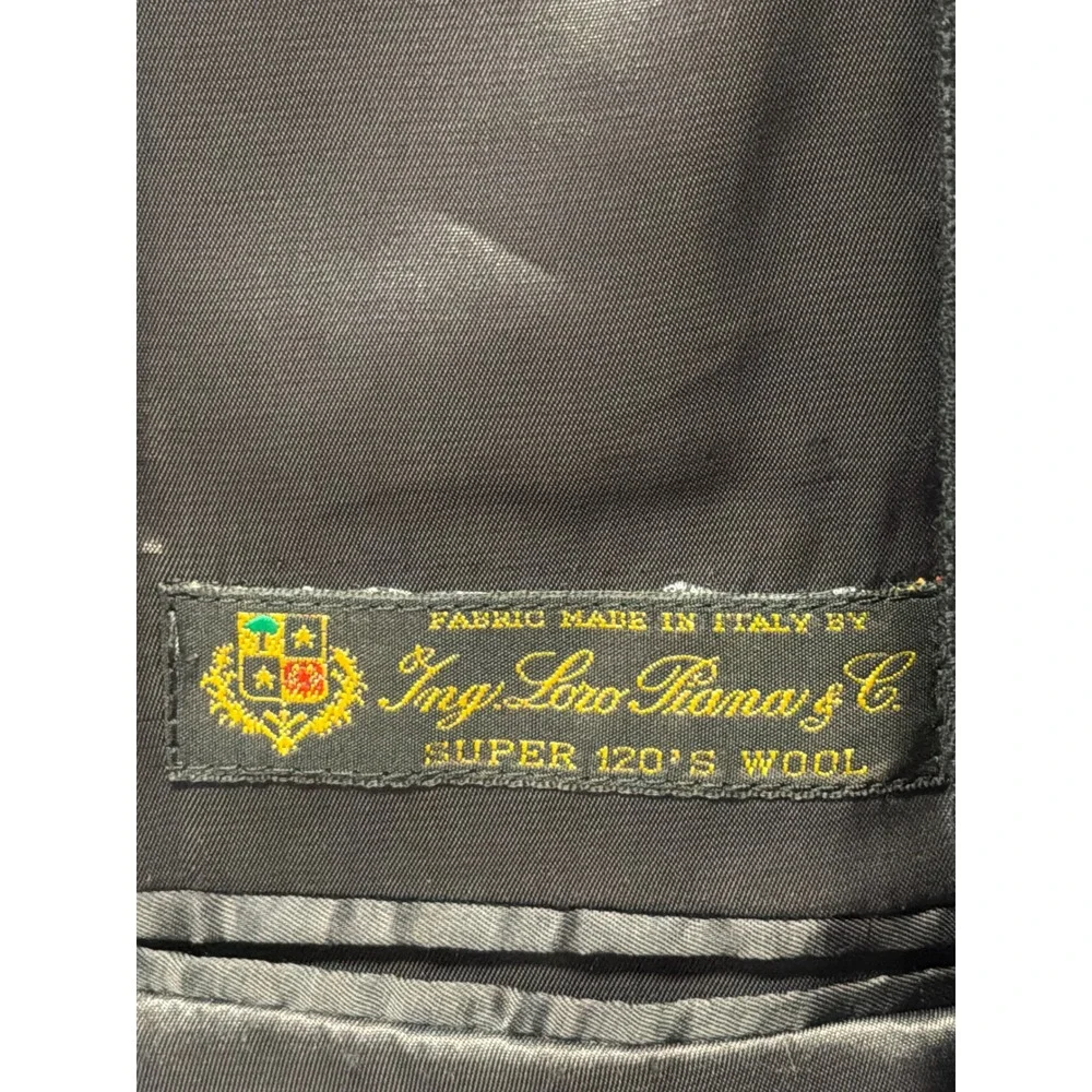 Joseph Abboud Loro Piana Super 120s Wool Blazer Mens 40 Short Black‎ Sport Coat